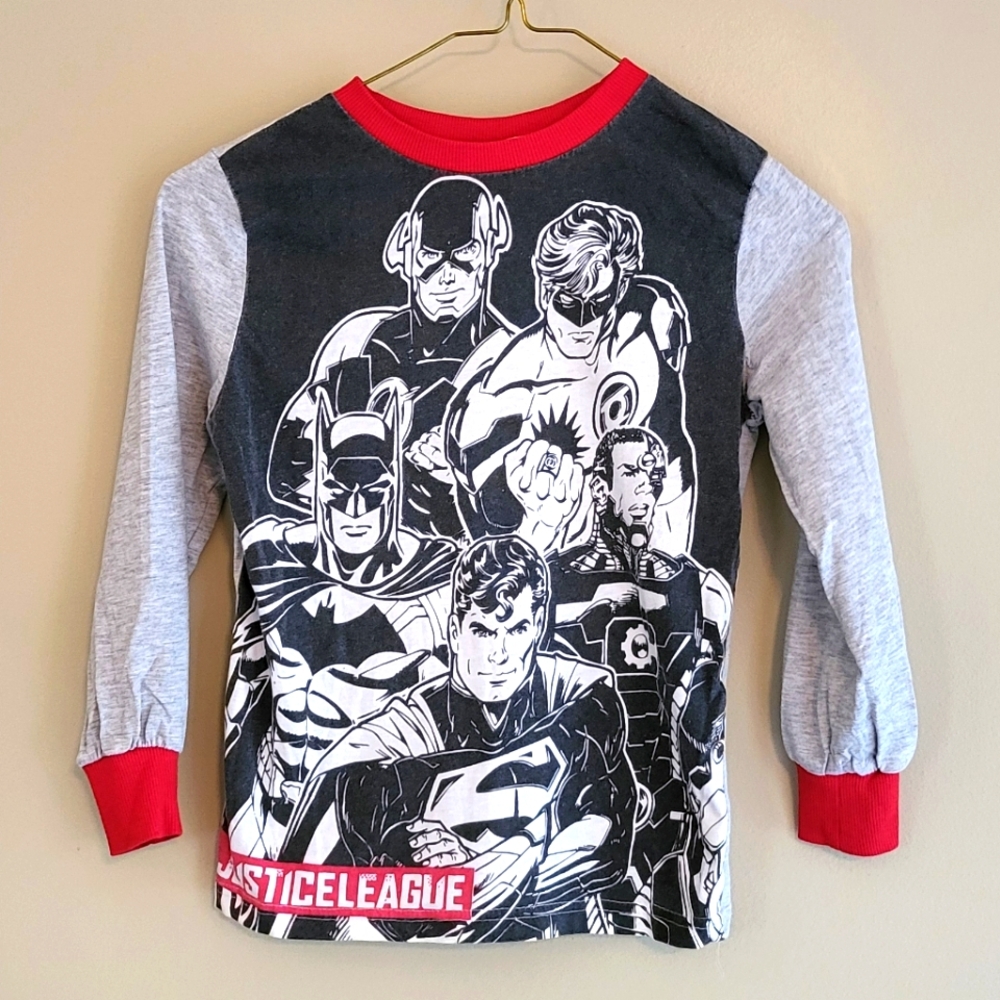 Justice League Superhero long sleeve pajama top